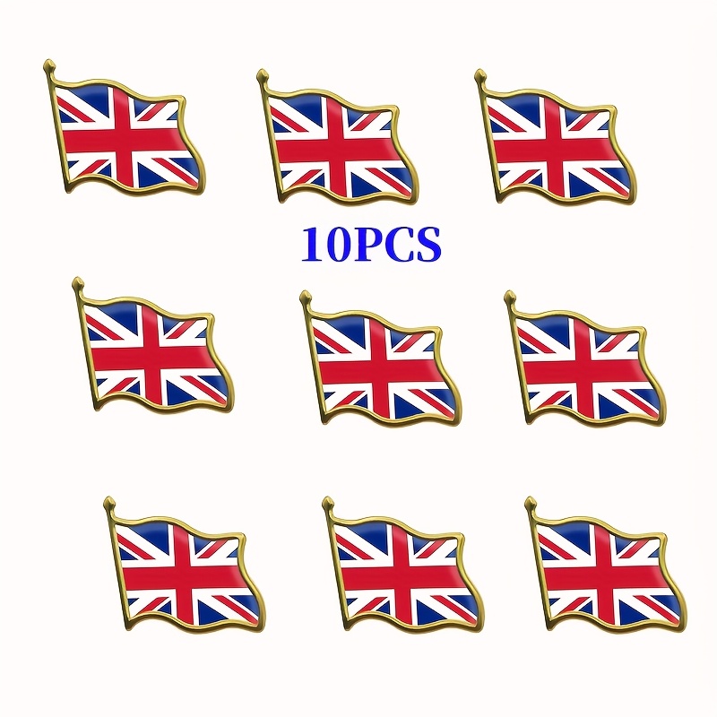 British Flag Emblem Brooch, Metal Souvenir